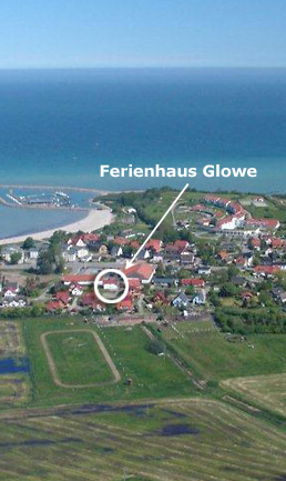Lage des Ferienhauses Glowe